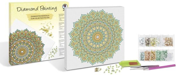 Produktbild: Diamond Painting "Diamantane Mandala Set 7", mit / orange / gelb