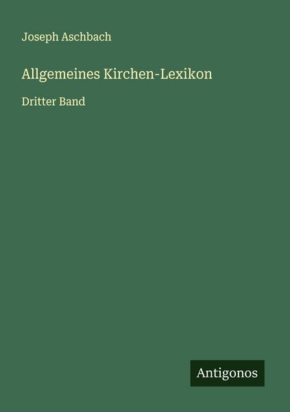 Produktbild: Allgemeines Kirchen-Lexikon
