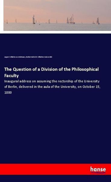 Produktbild: The Question of a Division of the Philosophical Faculty