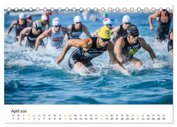 Produktbild: Triathlon Power (Tischkalender 2026 DIN A5 quer), CALVENDO Monatskalender