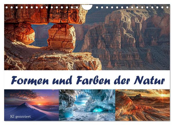 Formen und Farben der Natur (Wandkalender 2026 DIN A4 quer), CALVENDO Monatskalender