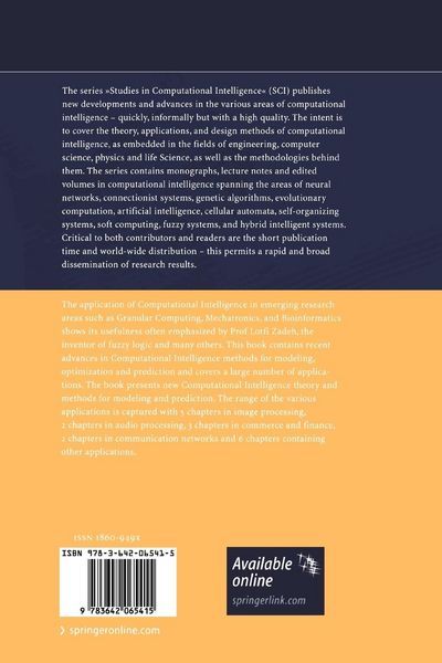 Produktbild: Computational Intelligence for Modelling and Prediction