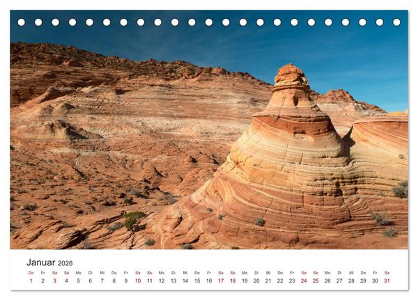 Produktbild: Paria Canyon - The Wave Naturwunder (Tischkalender 2026 DIN A5 quer), CALVENDO Monatskalender