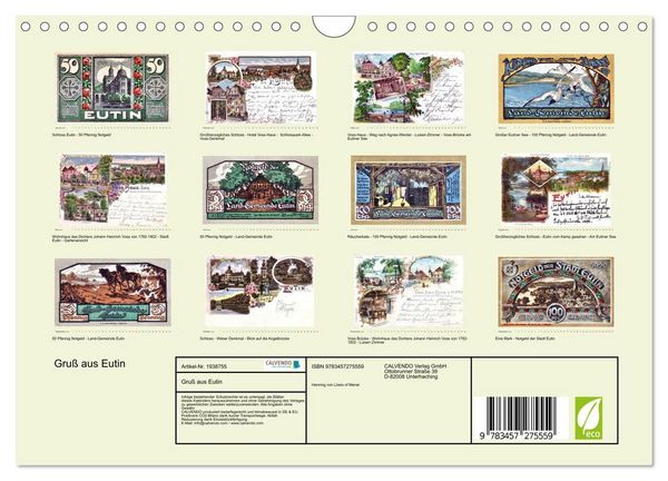 Produktbild: Gru&szlig; aus Eutin (Wandkalender 2026 DIN A4 quer), CALVENDO Monatskalender