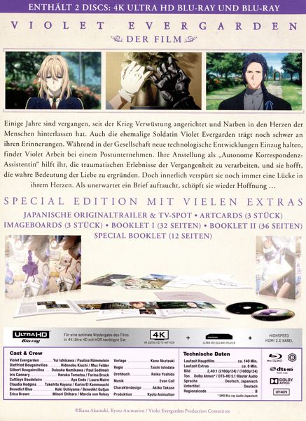 Produktbild: Violet Evergarden - Der Film - Limited Special Edition (4K Ultra HD) (+ Blu-ray 2D)