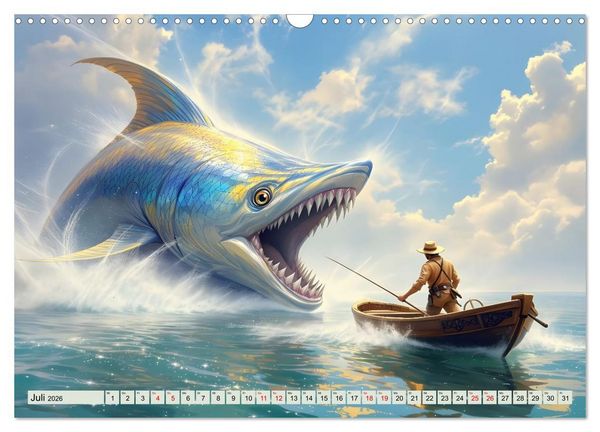 Produktbild: Die unbezwingbaren Fische (Wandkalender 2026 DIN A3 quer), CALVENDO Monatskalender