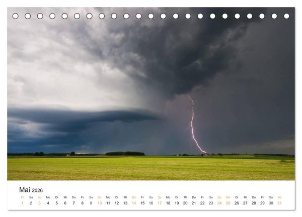 Produktbild: Faszination Gewitter (Tischkalender 2026 DIN A5 quer), CALVENDO Monatskalender