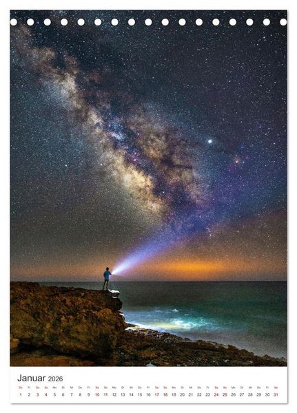 Produktbild: Milchstra&szlig;e - Unsere faszinierende Galaxie. (Tischkalender 2026 DIN A5 hoch), CALVENDO Monatskalender