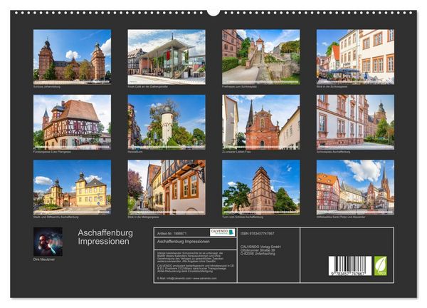 Produktbild: Aschaffenburg Impressionen (hochwertiger Premium Wandkalender 2026 DIN A2 quer), Kunstdruck in Hochglanz
