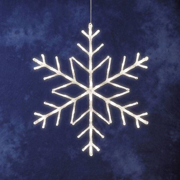 Produktbild: Konstsmide 4460-103 Acryl-Figur Schneeflocke Warmwei&szlig; LED Wei&szlig; EEK: G