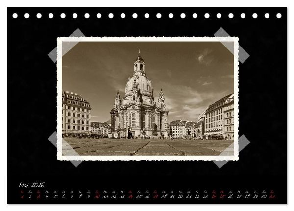 Produktbild: Dresden - Ein Kalender mit Fotografien wie aus einem alten Fotoalbum (Tischkalender 2026 DIN A5 quer), CALVENDO Monatskalender