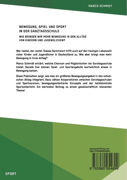 Produktbild: Bewegung, Spiel und Sport in der Ganztagsschule. Wie bringen wir mehr Bewegung in den Alltag von Kindern und Jugendlichen?