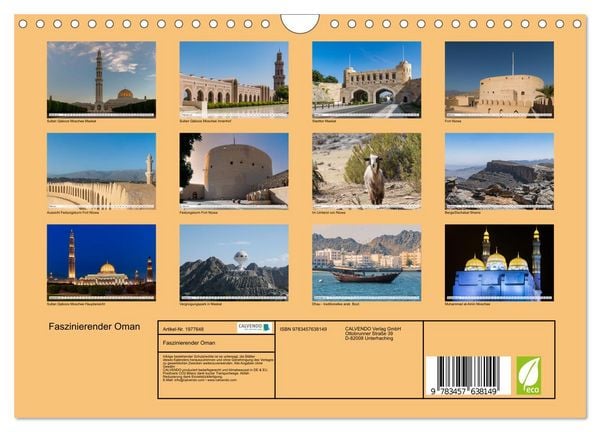 Produktbild: Faszinierender Oman (Wandkalender 2026 DIN A4 quer), CALVENDO Monatskalender