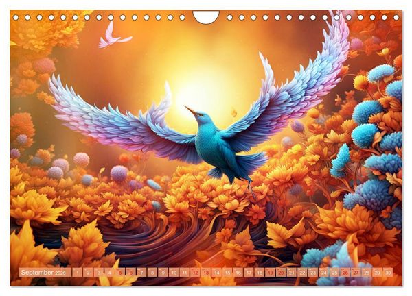 Produktbild: Vier Jahreszeiten Fraktale (Wandkalender 2026 DIN A4 quer), CALVENDO Monatskalender