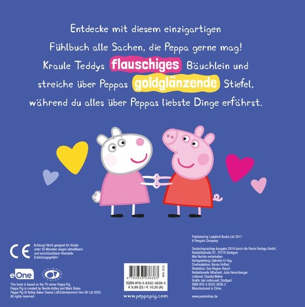 Produktbild: Peppa Pig: Peppa mag… - Ein einzigartiges Fühlbuch