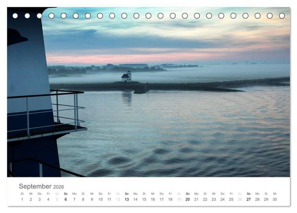 Produktbild: Faszination Schifffahrt - Meere und Hafenst&auml;dte (Tischkalender 2026 DIN A5 quer), CALVENDO Monatskalender