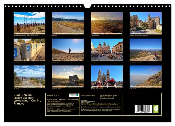 Produktbild: Buen Camino - pilgern auf dem Jakobsweg - Camino Franc&eacute;s (Wandkalender 2026 DIN A3 quer), CALVENDO Monatskalender