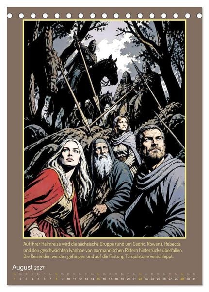 Produktbild: Ritter Ivanhoe, Ehre und Schatten (Tischkalender 2027 DIN A5 hoch), CALVENDO Monatskalender