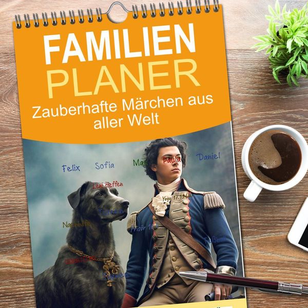 Produktbild: Familienplaner 2026 - Zauberhafte M&auml;rchen aus aller Welt mit 5 Spalten (Wandkalender, 21 x 45 cm) CALVENDO