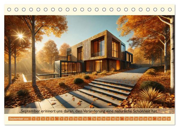 Produktbild: Architektur und Natur im Rhythmus der Jahreszeiten (Tischkalender 2026 DIN A5 quer), CALVENDO Monatskalender