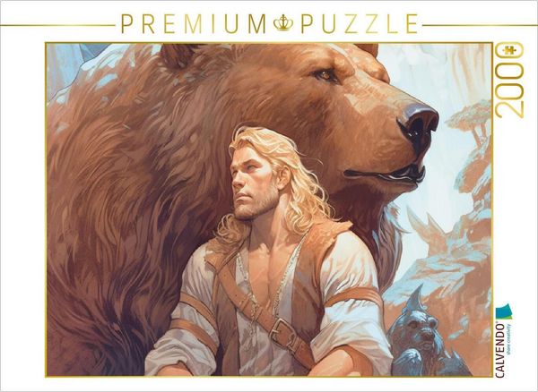 Produktbild: CALVENDO Puzzle Waldbewohner mit seinem Besch&uuml;tzer | 2000 Teile Lege-Gr&ouml;&szlig;e 90x67cm Foto-Puzzle f&uuml;r gl&uuml;ckliche Stunden
