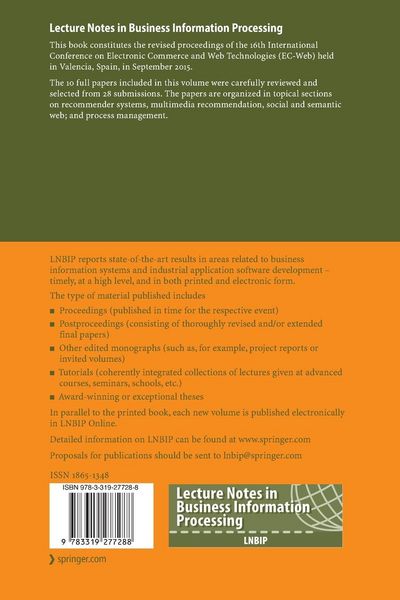 Produktbild: E-Commerce and Web Technologies
