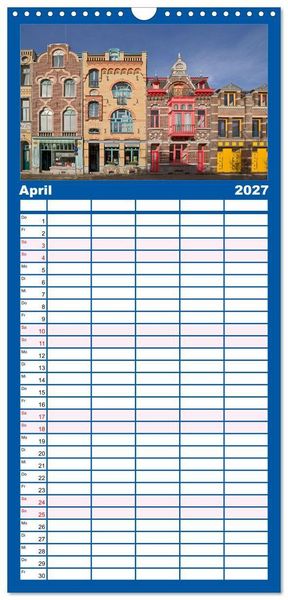 Produktbild: Familienplaner 2027 - Venlo mit 5 Spalten (Wandkalender, 21 x 45 cm) CALVENDO