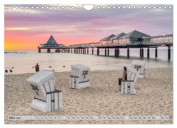 Produktbild: Wundersch&ouml;ne Ostsee R&uuml;gen und Usedom (Wandkalender 2026 DIN A4 quer), CALVENDO Monatskalender