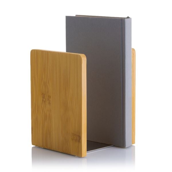 Produktbild: MyLibrary Buchst&uuml;tzen 2er-Set &ndash; Holz & Edelstahl