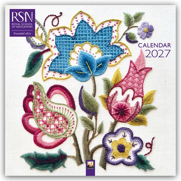 Produktbild: Royal School of Needlework 2027 &ndash; Original Flame Tree Publishing-Kalender [Kalender]