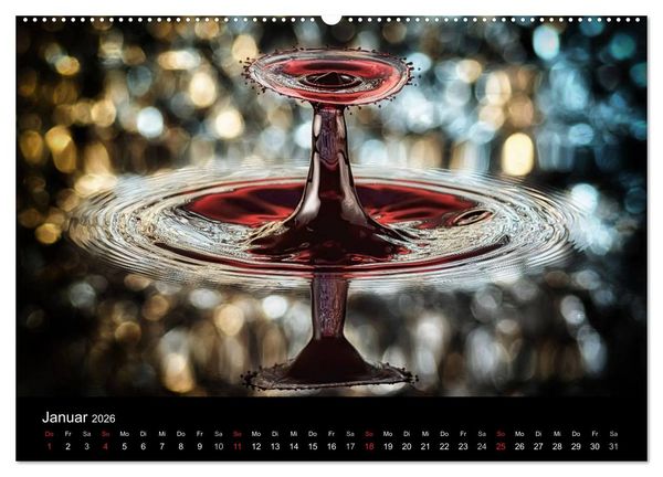 Produktbild: Liquid Art - Magische Momente mit Wassertropfen (Wandkalender 2026 DIN A2 quer), CALVENDO Monatskalender