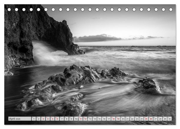 Produktbild: Monochrome Wonders (Tischkalender 2026 DIN A5 quer), CALVENDO Monatskalender