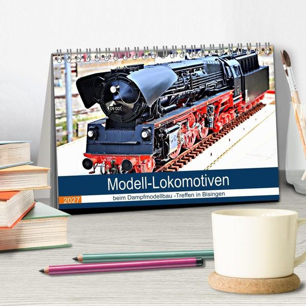 Produktbild: Modell-Lokomotiven beim Dampfmodellbau - Treffen in Bisingen (Tischkalender 2027 DIN A5 quer), CALVENDO Monatskalender