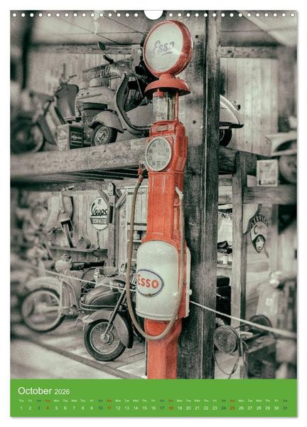 Produktbild: Fuel vintage pumps (Wall Calendar 2026 DIN A3 portrait), CALVENDO 12 Month Wall Calendar