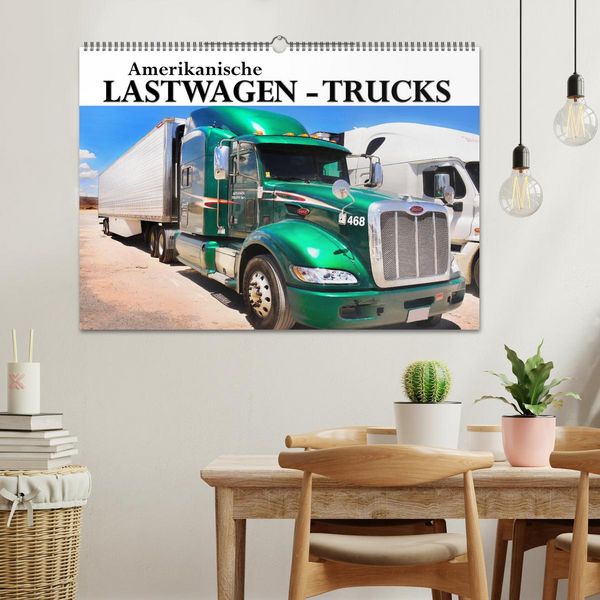 Produktbild: Amerikanische Lastwagen - Trucks (Wandkalender 2026 DIN A2 quer), CALVENDO Monatskalender