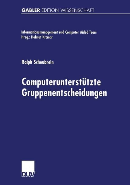 Produktbild: Computerunterst&uuml;tzte Gruppenentscheidungen