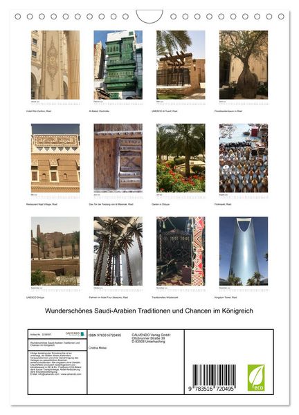 Produktbild: Wundersch&ouml;nes Saudi-Arabien Traditionen und Chancen im K&ouml;nigreich (Wandkalender 2026 DIN A4 hoch), CALVENDO Monatskalender