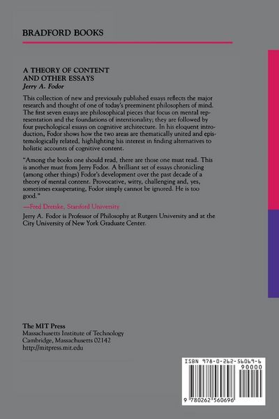 Produktbild: A Theory of Content and Other Essays