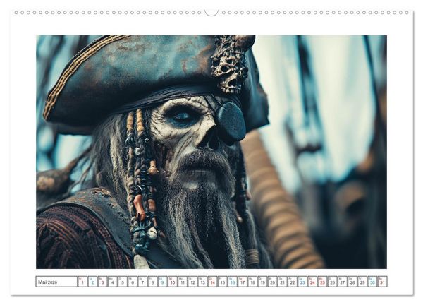 Produktbild: Fluch der Schwarzen Flagge (hochwertiger Premium Wandkalender 2026 DIN A2 quer), Kunstdruck in Hochglanz