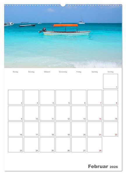 Produktbild: Sansibar - Traumreiseziel (Wandkalender 2026 DIN A2 hoch), CALVENDO Monatskalender