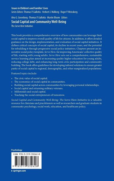 Produktbild: Social Capital and Community Well-Being