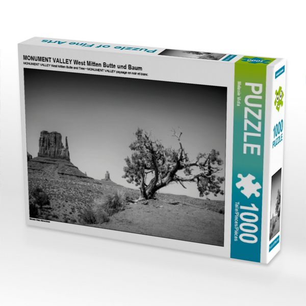 Produktbild: CALVENDO Puzzle MONUMENT VALLEY West Mitten Butte und Baum | 1000 Teile Lege-Gr&ouml;&szlig;e 64x48cm Foto-Puzzle f&uuml;r gl&uuml;ckliche Stunden