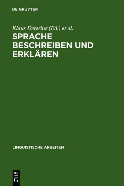Produktbild: Sprache beschreiben und erkl&auml;ren
