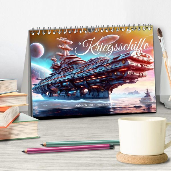 Produktbild: Kriegsschiffe Anbruch einer neuen &Auml;ra (Tischkalender 2026 DIN A5 quer), CALVENDO Monatskalender