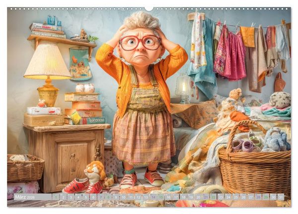 Produktbild: Flotte Omas - Humorwerke (Wandkalender 2026 DIN A2 quer), CALVENDO Monatskalender
