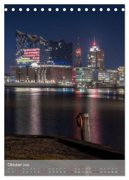 Produktbild: Hamburg - Die sch&ouml;nste Hafenstadt (Tischkalender 2026 DIN A5 hoch), CALVENDO Monatskalender