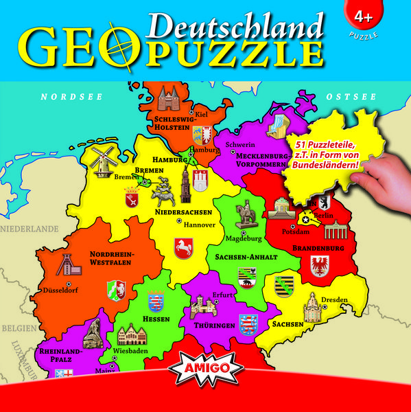 Produktbild: Geo Puzzle - Deutschland. 51 Teile