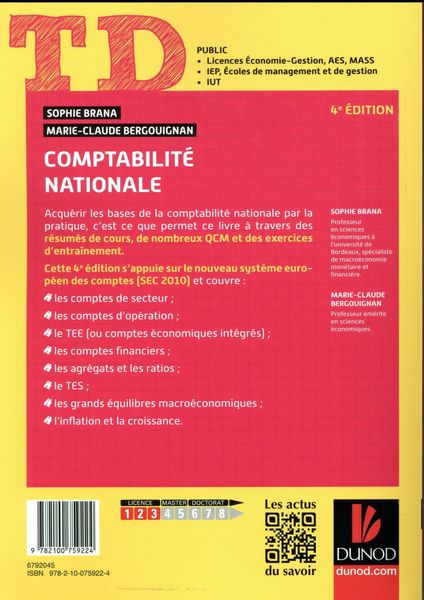 Produktbild: Td comptabilite nationale 4e ed.
