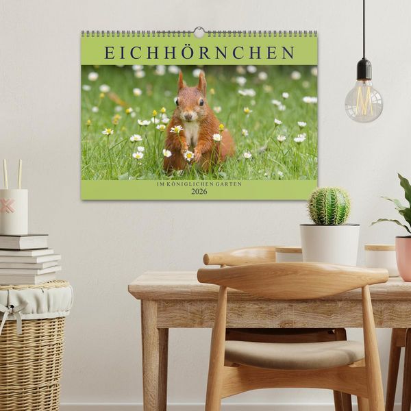 Produktbild: Eichh&ouml;rnchen im K&ouml;niglichen Garten (Wandkalender 2026 DIN A3 quer), CALVENDO Monatskalender