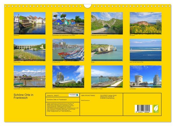 Produktbild: Sch&ouml;ne Orte in Frankreich (Wandkalender 2026 DIN A3 quer), CALVENDO Monatskalender